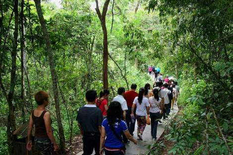 visitors in Sanchahe Nature Reserve