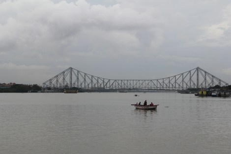 Howrah Bridge spanning the mighty Hooghly River in Kolkata
