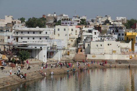 at the holy lake in Pushkar