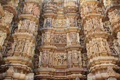 sculptures at the Kandariya Mahadeva Temple