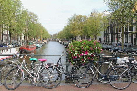 at one of Amsterdam's canals