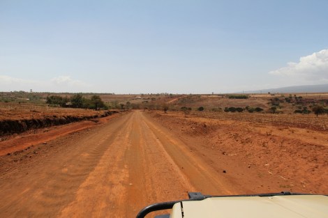 on the road to Lake Eyasi